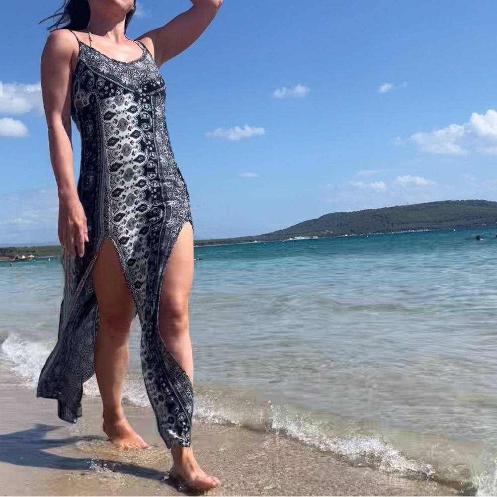 T.i.m.i.n.g Bohemian Paisley Print Slip Maxi Sundress